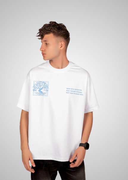 Tree of life Oversized T-Shirt ( White )